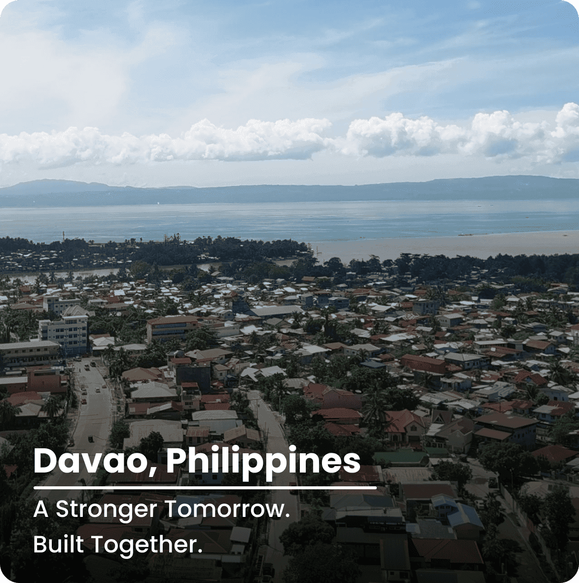 Aerial view of Davao, Philippines